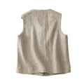 thumbnail image 4 of MESSUEN Summer Business Loose Fit Sleeveless Casual Sleeveless Basic Womens Tops Crop Top Casual Basic Linen Shirts for Women Comfort Blouses for Women Casual Beige L, 4 of 8