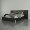 thumbnail image 1 of Nexera 3-Piece Bedroom Set With Bed Frame, Headboard & Extension Panels In Queen|Black & Bark Grey, 1 of 4