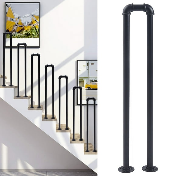 Black Pipe Stair Railing