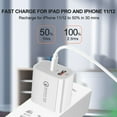 thumbnail image 4 of Bemz Charger Bundle for Motorola Moto G Stylus 4G Cricket 2023 - Premium 18W Fast Charging Car Charger, Wall Charger, USB-C to USB-C Cables (3.3 Feet), 4 of 8