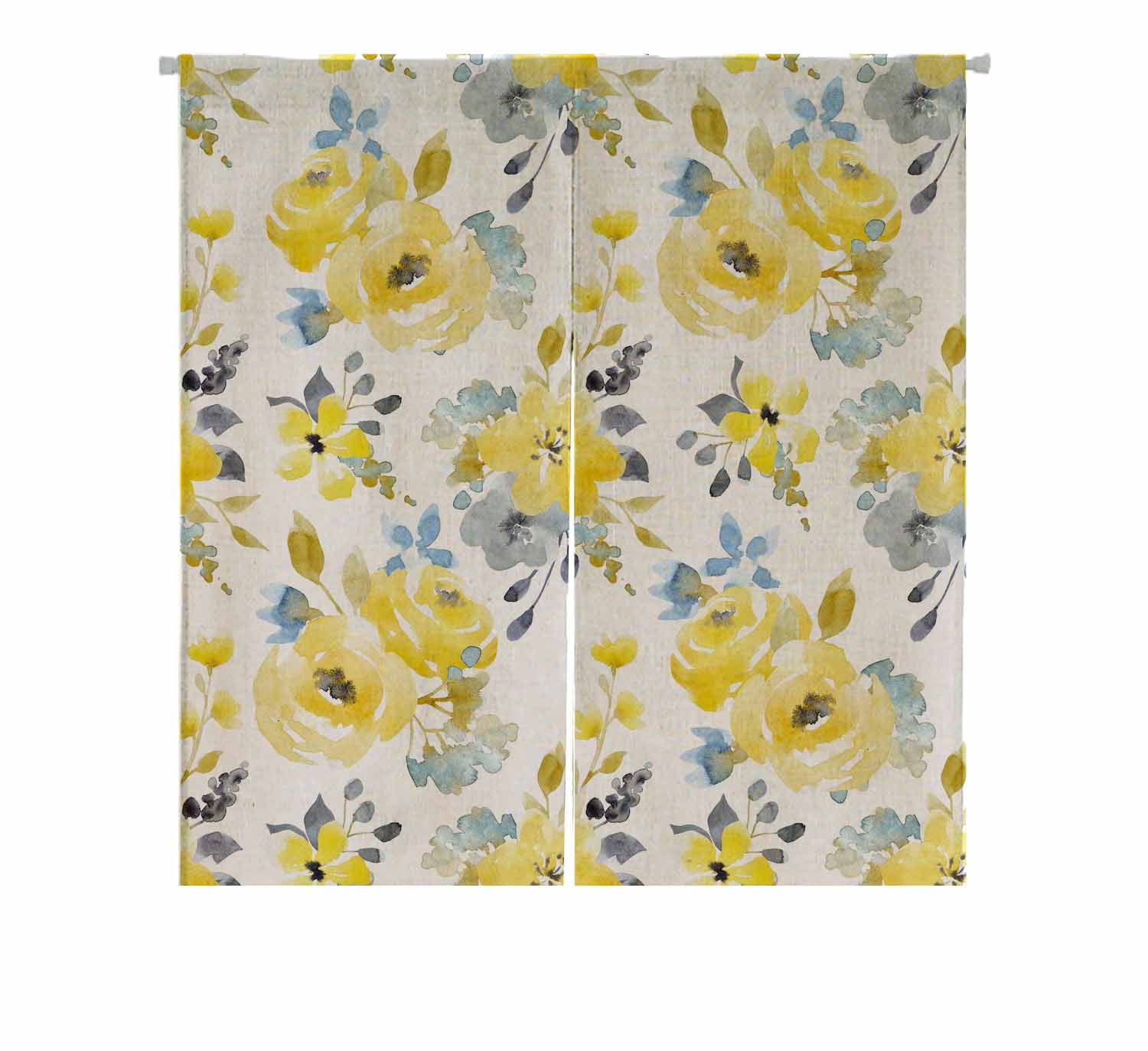 PKQWTM bright summer flowers Door Curtain Window Cover Home Decor