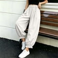 thumbnail image 3 of Vrorvz Womens Jogger Pants Elastic Waisted Pant Summer Casual Work Comfortable Trouser Palazzo Loose Trouser, 3 of 4