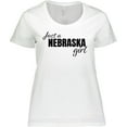 thumbnail image 3 of Inktastic Just a Nebraska Girl Born and Raised Women's Plus Size T-Shirt, 3 of 5