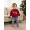 thumbnail image 6 of Miaouyo 3-6T Kids Baby Girls Boys Christmas Sweater Candy Cane Gingerbread Letter Embroidered Crewneck Long Sleeve Knit Tops, 6 of 9