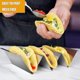 thumbnail image 4 of Taco Holders Set Of 6, Taco Stand, Stainless Steel Taco Holder, With Easy-access Handle, Each Can Hold 2 To 3 Tortillas, Oven Safe For Baking, Dishwas, 4 of 5