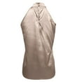 thumbnail image 5 of Breezora Women's Satin Halter Neck Tank Top Solid Color Elegant Party Wear for Summer XL Size Khaki, 5 of 5