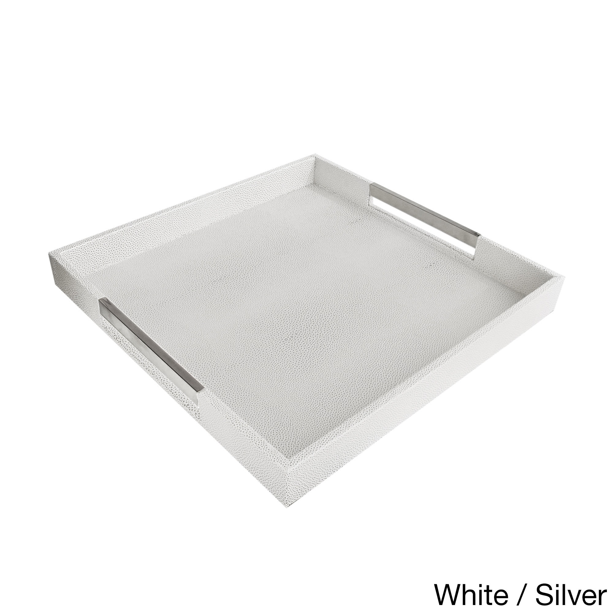 Accents by Jay  Square Tray White