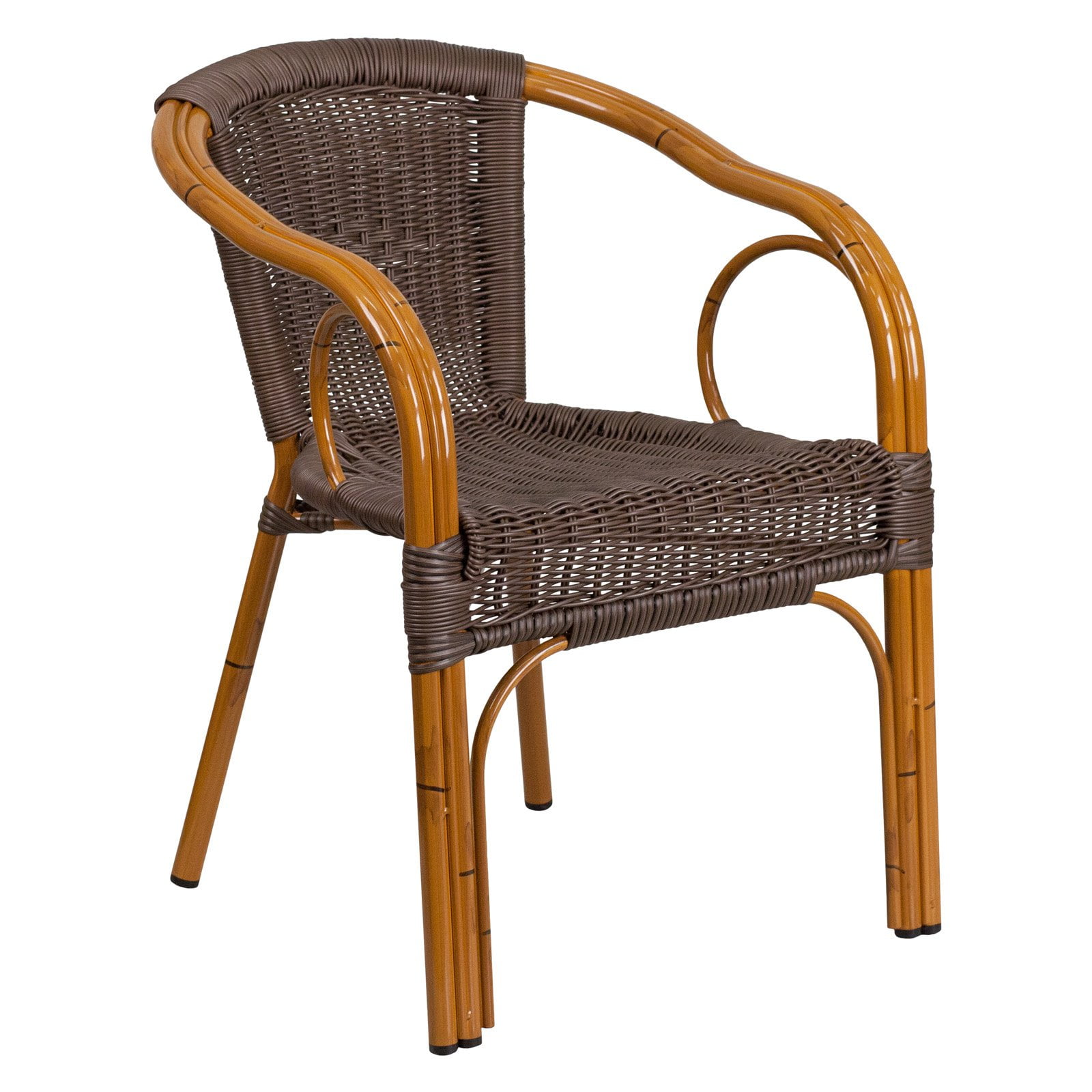 Flash Furniture Cadiz Series Burning Brown Rattan ...