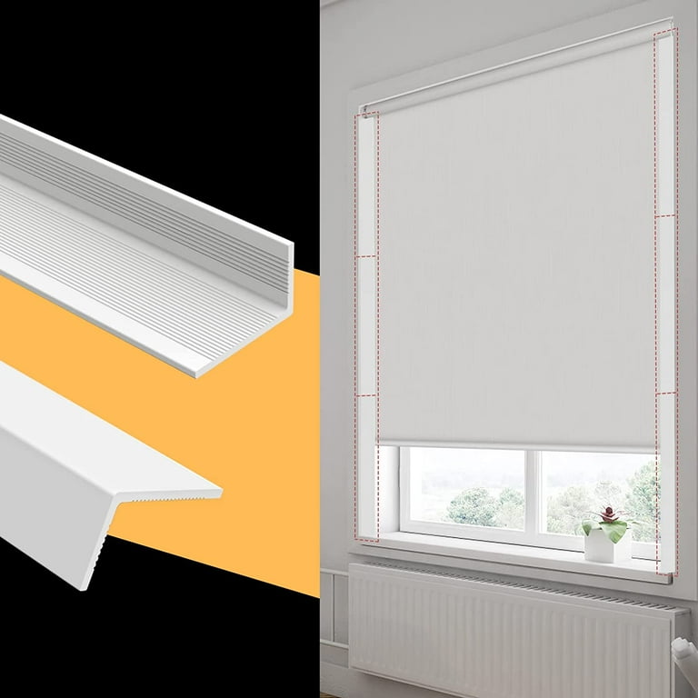 LUCKUP Window Light Blocker Blackout PVC Strips for Blinds Gap 