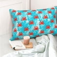 thumbnail image 4 of Salouo Crab Swims In The Ocean Pattern Pillow Cases,1PC Pillow Covers with Envelope Closure Decorative Pillow Case for Bed Couch,Pillows Not Included-20"x30", 4 of 6