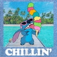 thumbnail image 2 of Boy's Lilo & Stitch Ice Cream Lover Chillin'  Performance Graphic Tee Royal Blue Heather Medium, 2 of 4