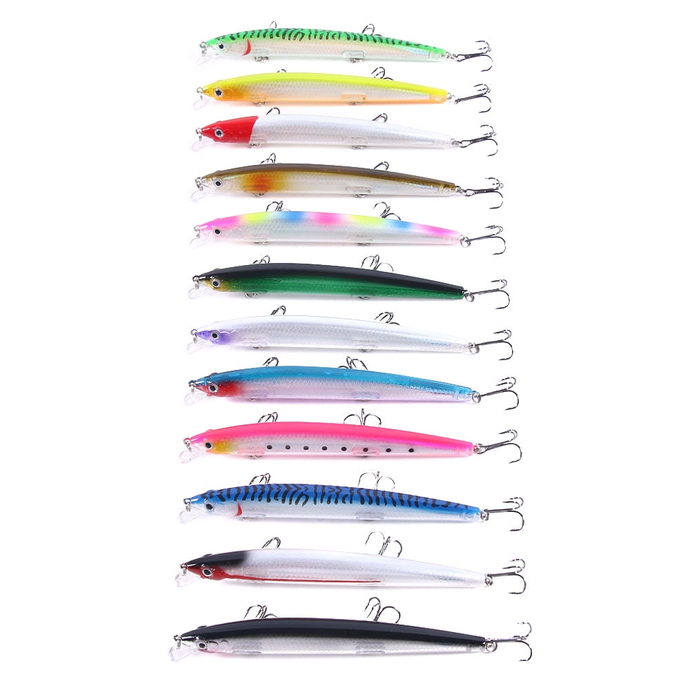 HENGJIA Fishing Lures Large Hard Bait Minnow VIB Lure with Treble Hook Life-Like Swimbait Fishing Bait Popper Crankbait Sinking Lure for Bass Trout Walleye Redfish