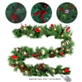 thumbnail image 4 of Guirnalda navideña MorTime de 9 pies con luces LED y adornos, 4 of 7
