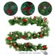 thumbnail image 4 of Guirnalda navideña MorTime de 9 pies con luces LED y adornos, 4 of 7