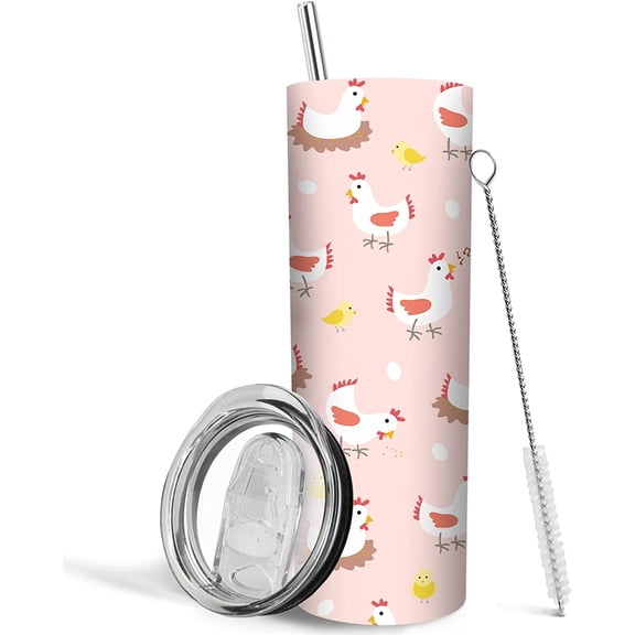 Chicken Gifts for Chicken Lovers, Chicken Tumbler, Chicken Mug, Chicken Coffee Mug/Cup, Funny Chicken Gifts, Chicken Themed Gifts, Chicken Lover Gifts, 20oz Chicken Breed Tumbler with Straw