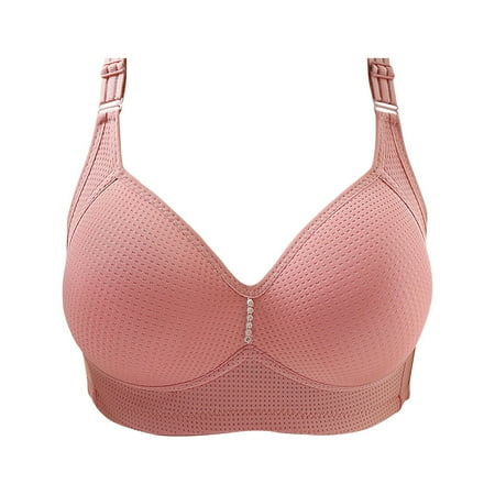 

KDDYLITQ Women Bralette Support 18 Hour Push Up Adjustable Straps Bras Full Coverage Bra Watermelon Red 40