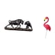 thumbnail image 5 of Estatua de escritorio,Figura decorativa de pelea de toros y osos,Estatua de estaca de jardín,Adorno de flamenco para jardín,patio,porche,Estatua de flamenco,estatuilla,escultura,exterior,playa, 5 of 8