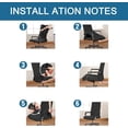 thumbnail image 5 of Qucyy Office Chair Cover Stretch Computer High Back Chair Cover with 2 Arm Covers Universal Chair Cover Thick Jacquqard Boss Chair Covers Polyester Washable Chair Protectors (Large, Black), 5 of 5