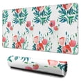 thumbnail image 1 of Tapis de Souris à Fleurs Rouges et Bourgeons Imperméable, Caoutchouc+multicolore Antidérapant Tapis de Souris de Jeu Tapis de Bureau pour Bureau Maison Jeu 31.5x15.7 Pouces, 1 of 7