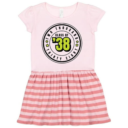 

Inktastic Class of 2038 in Black Circle with Stars Gift Toddler Girl Dress