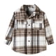 thumbnail image 1 of Gibobby Blusa Termica Niños Niño Niños Niñas Niños Otoño Invierno Blusa de manga larga Tops Plaid 7 colores Outwear(Café, 4-5 Años), 1 of 5