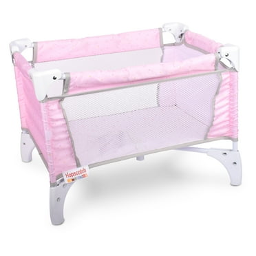 Hopscotch Lane My Baby Doll’s Plastic Travel Crib, Baby Doll Accessory, Children Ages 2 