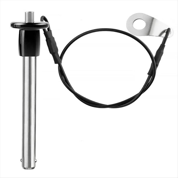 Pasador de Liberación Rápida de Acero Inoxidable de 8 mm de Diámetro, Pasador de Bloqueo de Bola con Botón Pulsador, Cable de Cordón, Longitud Utilizable de 50 mm