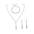 thumbnail image 4 of Joyería de boda,Conjunto de joyería Collar Pendientes Conjunto de pulsera,Conjunto de joyería de boda Accesorios de disfraces,Conjunto de joyería nupcial para boda moda para, 4 of 8