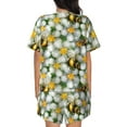 thumbnail image 3 of Naloa Bees and Flower Women's Short-Sleeved Pajama Set, Loungewear, Summer pajamas, Breathable Cozy - 4X-Large, 3 of 9