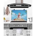 thumbnail image 4 of Large Induction Cooktop Protector Mat Coastal Christmas Stove Top Covers for Electric Stove, Snowman Xmas Balls Star Beach Holiday Decorative Stove Burner Cover Mats, Glass Top Stove Cover, 4 of 7