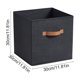 thumbnail image 3 of Caja De Tela Cubos de almacenamiento plegables de 27 L, cestas de tela de 7,13 galones para organizar el hogar, caja cuadrada con cajón (negro, 1 unidad) JASKFLY, 3 of 8