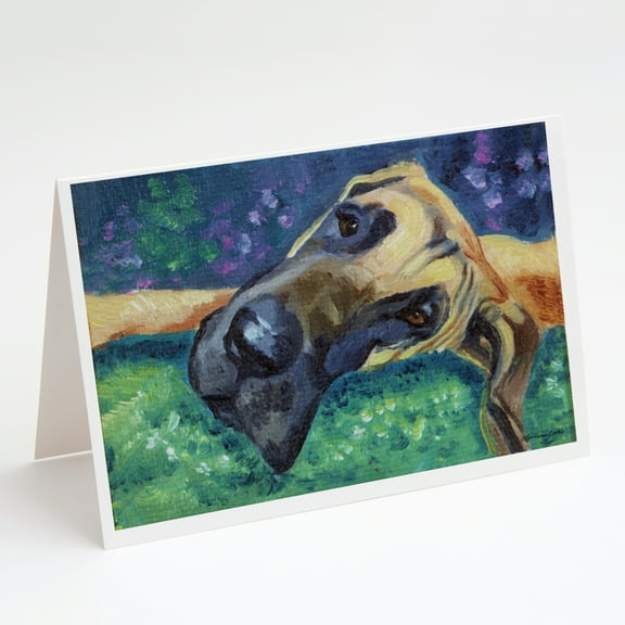 Great Dane Hard Day Greeting Cards and Envelopes Pack of 8