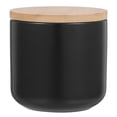thumbnail image 1 of Caja de almacenamiento de cerámica de cereales duradera, contenedor de almacenamiento de cocina, caja de almacenamiento de sellado (negro, pequeño), 1 of 7