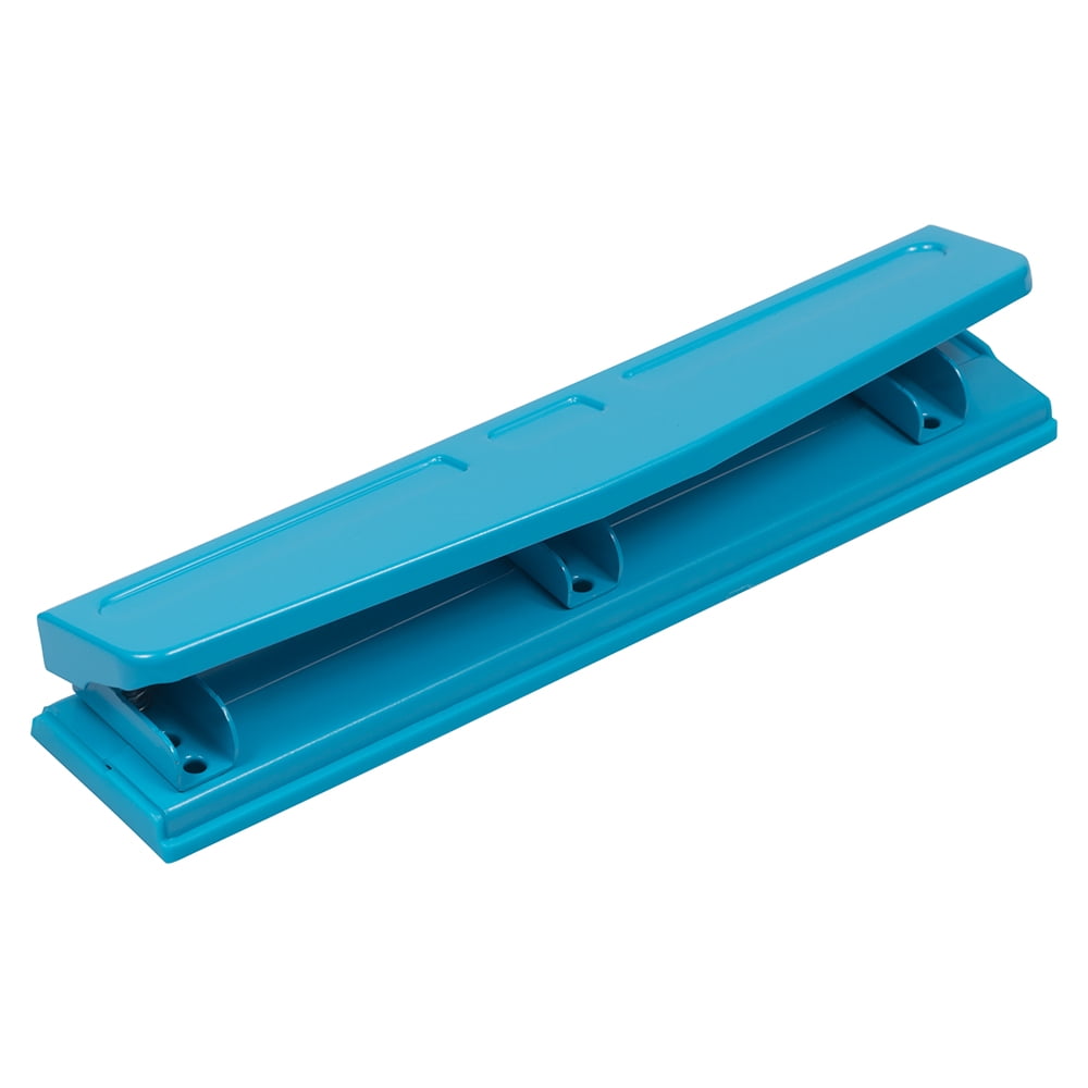JAM Paper Metal 3 Hole Punch, Blue, 10 Sheet Capacity, Hole Puncher, 1 Pack