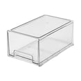 thumbnail image 3 of Organizador de escritorio con cajón, contenedor de almacenamiento de escritorio, acrílico, apilable, impermeable, organizador de mesa, estuche de Grande transparente, 3 of 9