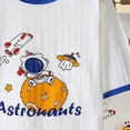 thumbnail image 3 of WUANDIXFA Toddler Boy Pajamas 1-13 Years Fall Cotton Soft Cartoon Short Sleeve Shirts Pant Birthday Pajamas Toddler,Blue,4-5 Years, 3 of 3