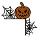 thumbnail image 1 of Señal Ángulo Recto para Puerta Esquina Calabaza Halloween Artística Pared, 1 of 9