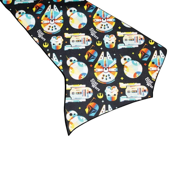 100% Cotton Table Runner Birthday / Event Decoration Star Wars Rainbow R2D2 and BB-8