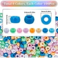 thumbnail image 2 of 800Pcs Pony Beads Bulk 6x9mm Large Hole Opaque Pony Bead Pink Blue Green White Colored Plastic Pony Beads for Crafts Jewelry Making Beading Kits, 2 of 8