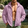 thumbnail image 2 of Men's Lightweight Hooded Sun Protection Jacket, Breathable Full Zip Up Windbreaker with Zipper Pockets, Casual Outdoor Hiking Travel Coat for Men S-3XL, 2 of 8