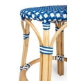 thumbnail image 3 of Butler Tobias Blue & White Rattan Counter Stool, 3 of 9