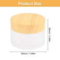 thumbnail image 4 of 50g Frosted Round Glass Jars with Wood Grain Lids - Perfect for Storing Lip and Body Scrubs, Lotions, and More!, 4 of 4