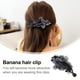 thumbnail image 4 of 1 pinza para el pelo con forma de plátano, con flores de tela y cuentas, accesorio para el cabello para mujeres y niñas (gris), 4 of 7