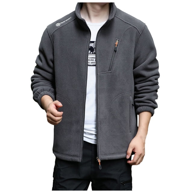 Men's Softshell Jacket with Thermal Hooded Windproof Outdoor Winter Coat for Hiking Camping