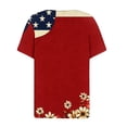 thumbnail image 6 of JTZGDY 4th of July Outfits for Women Plus Size Half Button V-Neck Henley Patriotic Tops Trendy Oversized Casual Short Sleeve Summer USA T-Shirt Multicolor#31 S, 6 of 10