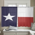 thumbnail image 4 of Texas Flag Red Blue and White Semi Sheer Curtains 45 Inch Length 2 Panels Set, Sheer Kitchen Curtain Privacy Voile Window Curtain for Living Room Bedroom Rod Pocket Drapes, 4 of 7