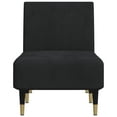 thumbnail image 2 of vidaXL Chaise Longue Black Velvet, 2 of 5