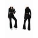 thumbnail image 3 of Conjunto de Dos Piezas para Mujer, Pantalón Corto de Larga con Cremallera y Pantalones, Chándal Sexy y Ajustado para Estar en Casa. Negro M, 3 of 6