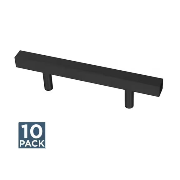 Franklin Brass P46655K-FB 3" Matte Black Simple Square Bar Cabinet Pull 10 Pack