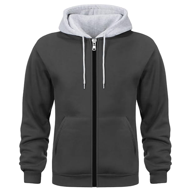 pstuiky camisas de hombre de manga larga, Sudadera deportiva de manga larga con capucha y bolsillos múltiples para hombre, estilo cargo, informal, para entrenamiento Tops de hombre xxl